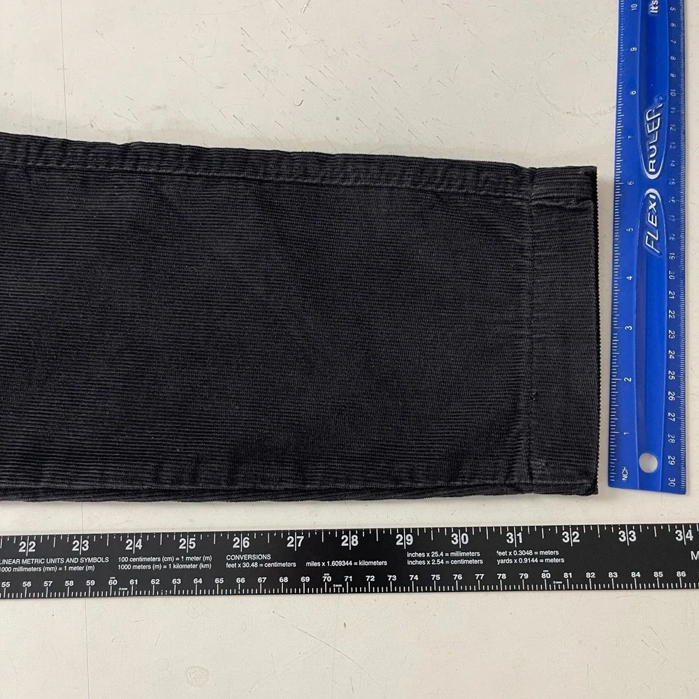 Levis Pants Mens 30x34 Black XX Chino Standard Taper Corduroy Pinwale Preppy NEW